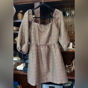 Puff Sleeve Mini Dress